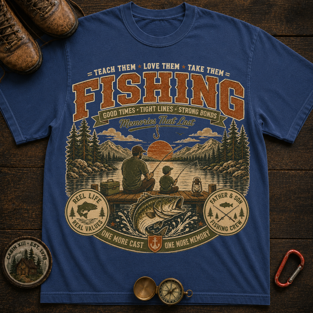 Family Fishing Camping T-Shirt