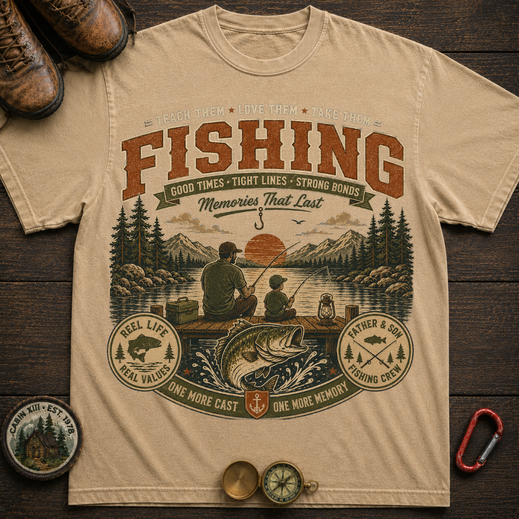 Family Fishing Camping T-Shirt