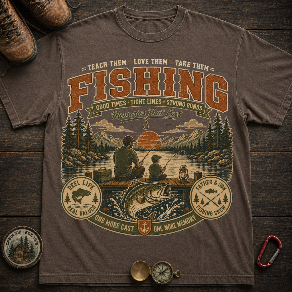Family Fishing Camping T-Shirt