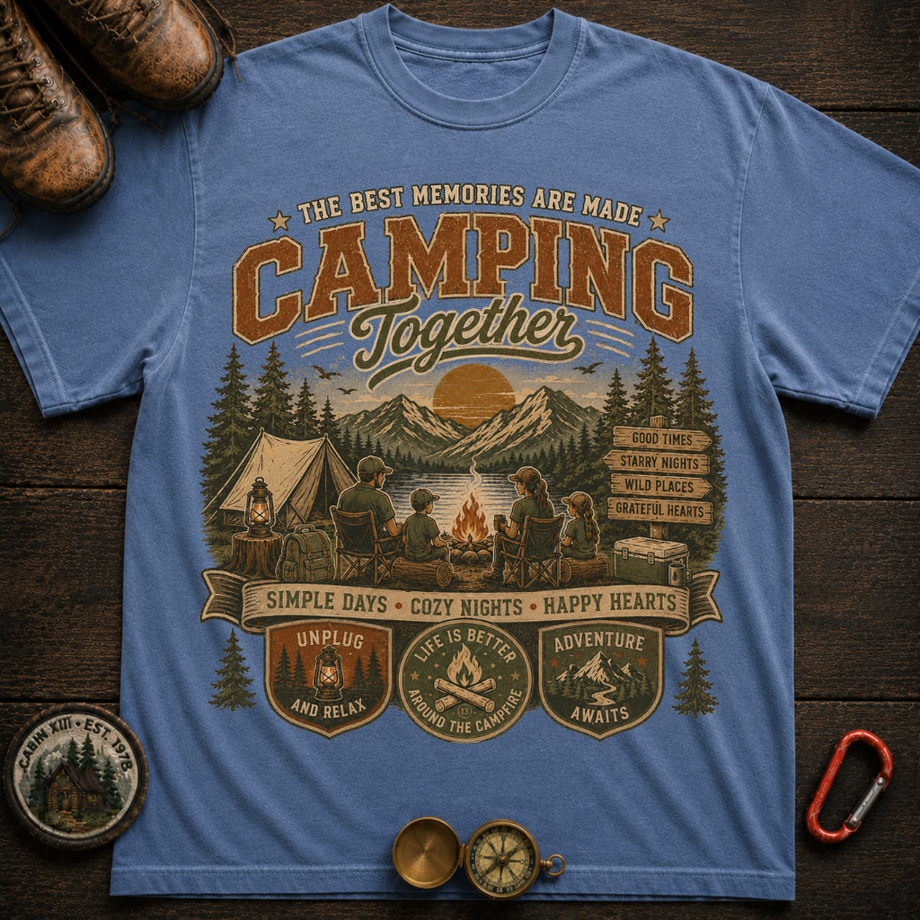 Camping Together Color Comfort T-Shirt