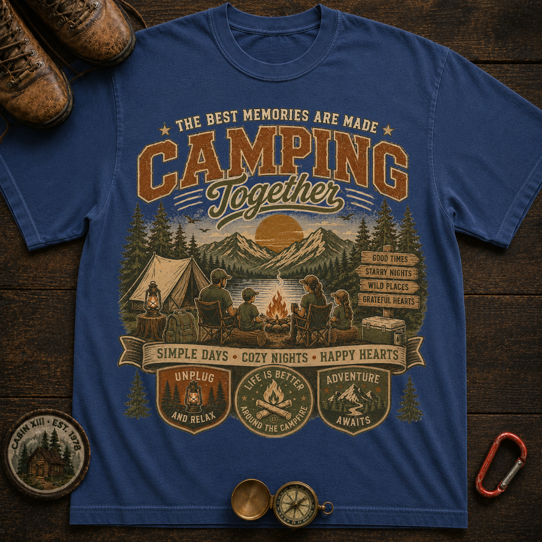 Camping Together Color Comfort T-Shirt