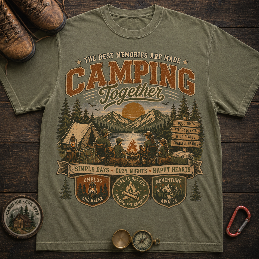 Camping Together Color Comfort T-Shirt