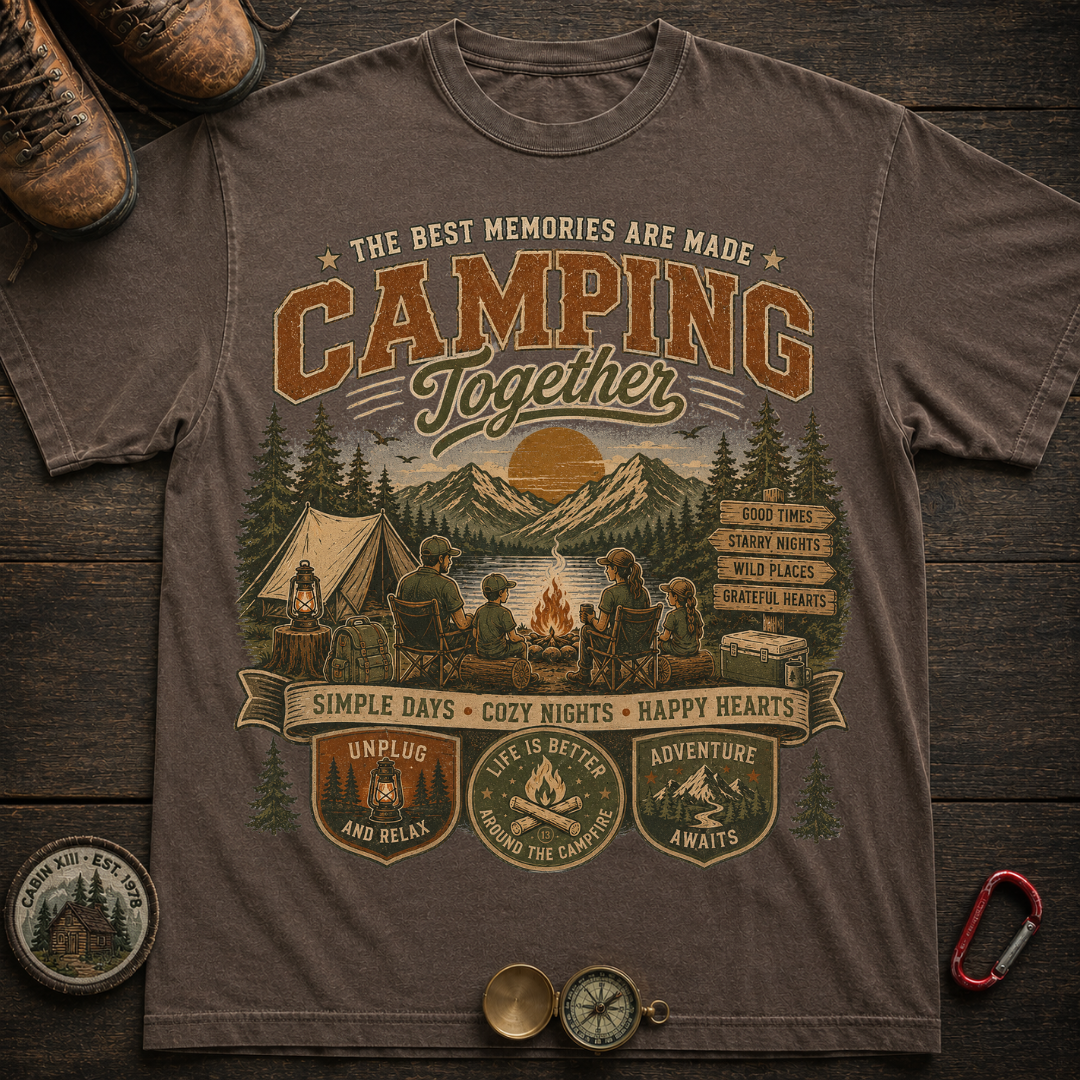Camping Together Color Comfort T-Shirt