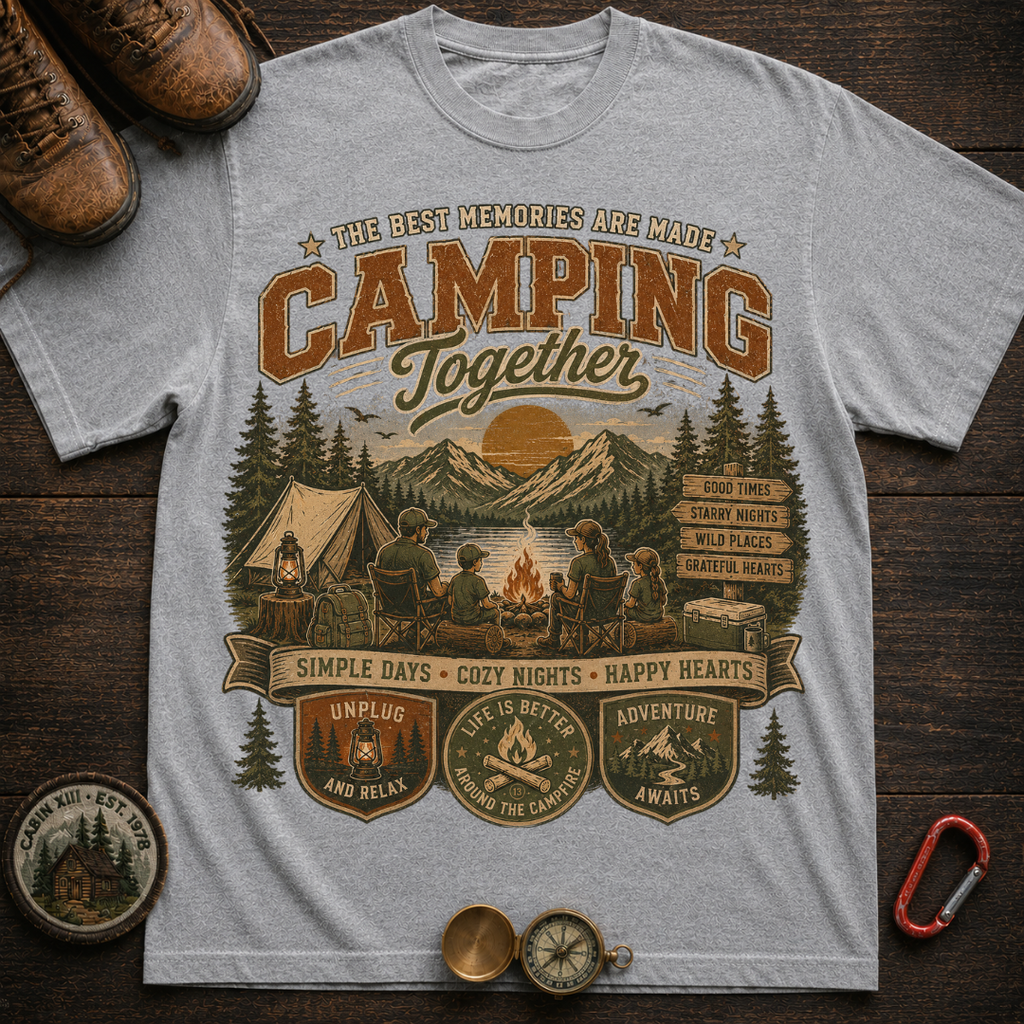 Camping Together Color Comfort T-Shirt