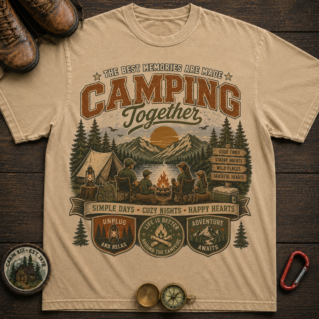 Camping Together Color Comfort T-Shirt