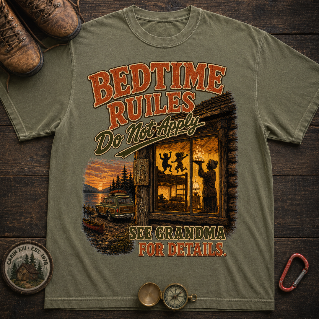 Grandma's Bedtime Rules Comfort Color T-Shirt