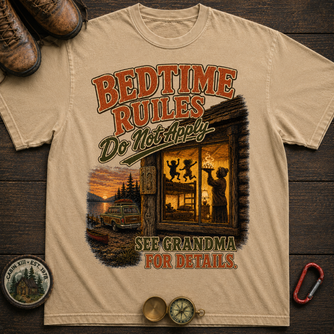 Grandma's Bedtime Rules Comfort Color T-Shirt