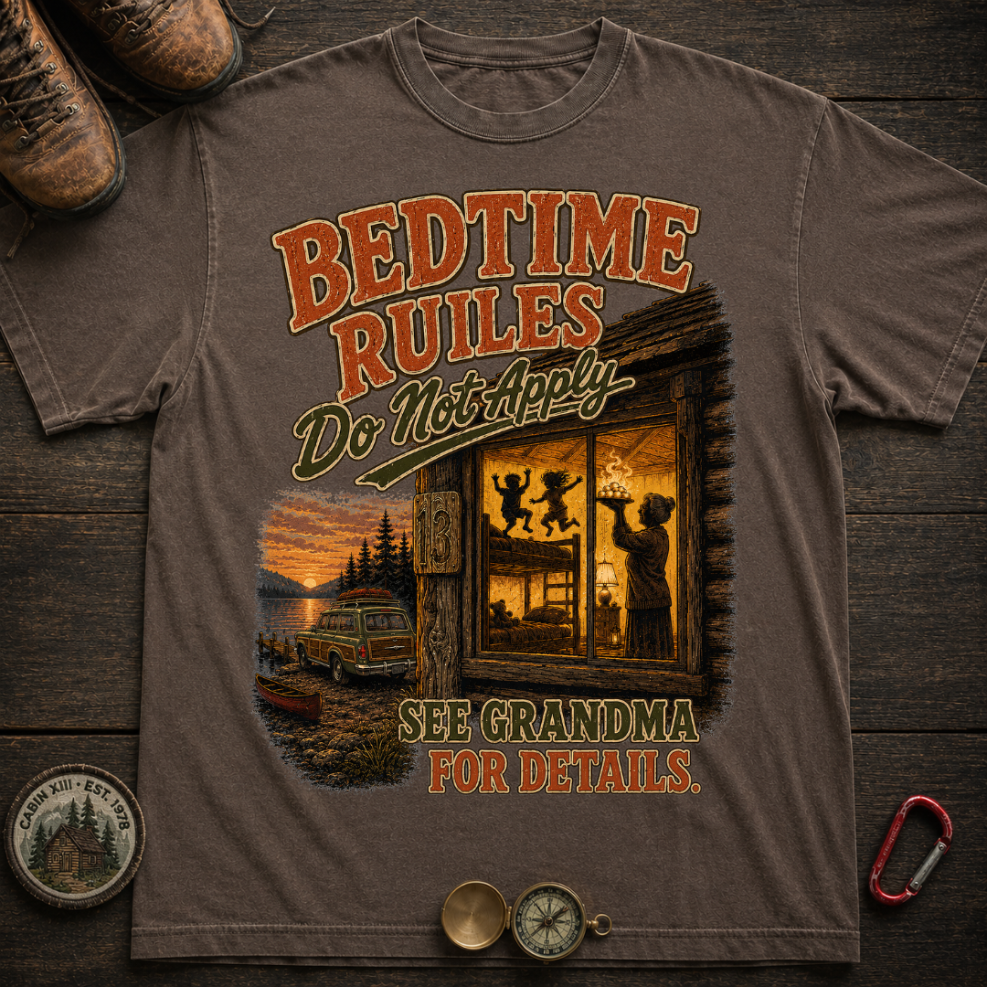 Grandma's Bedtime Rules Comfort Color T-Shirt