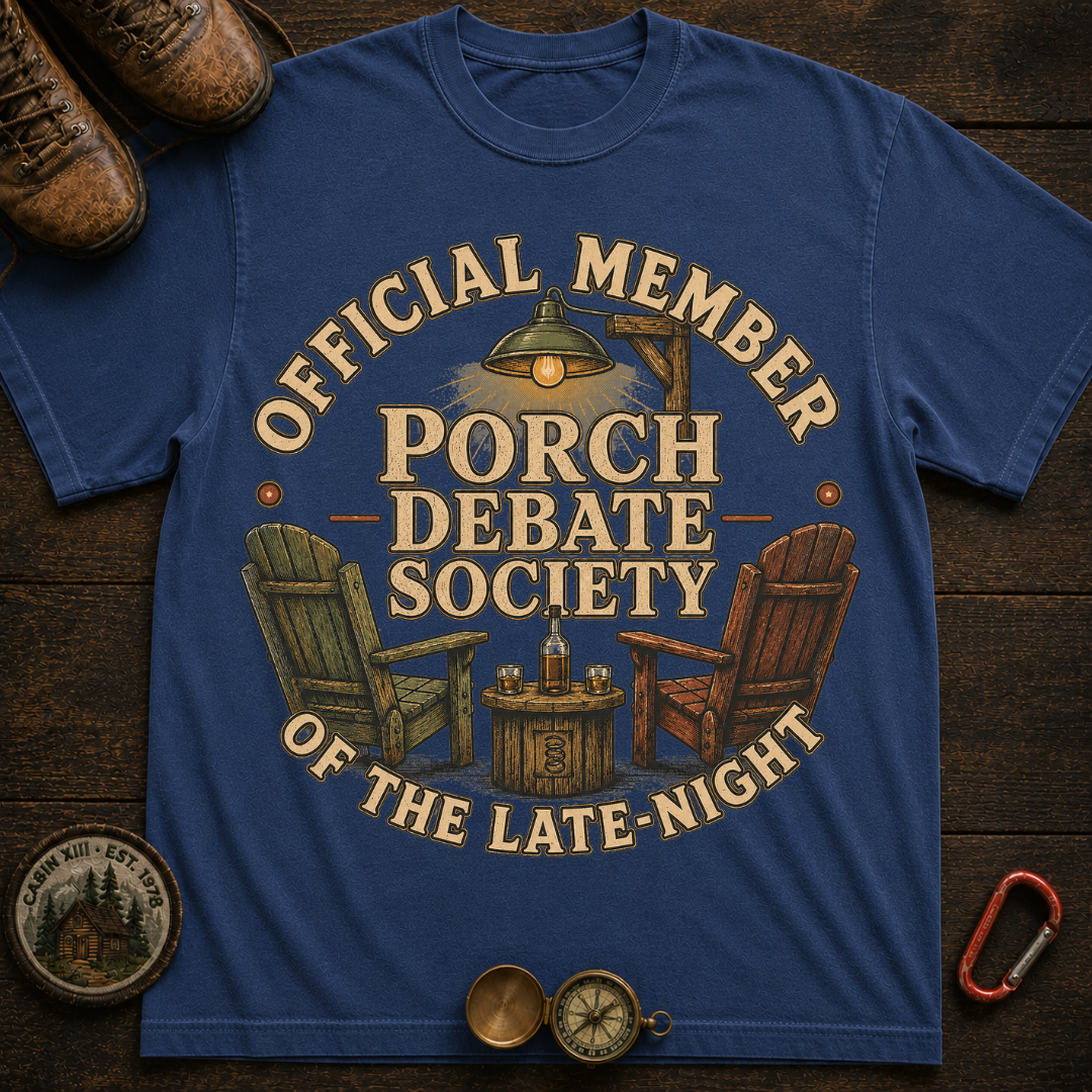 Porch Debate Society Camping T-Shirt