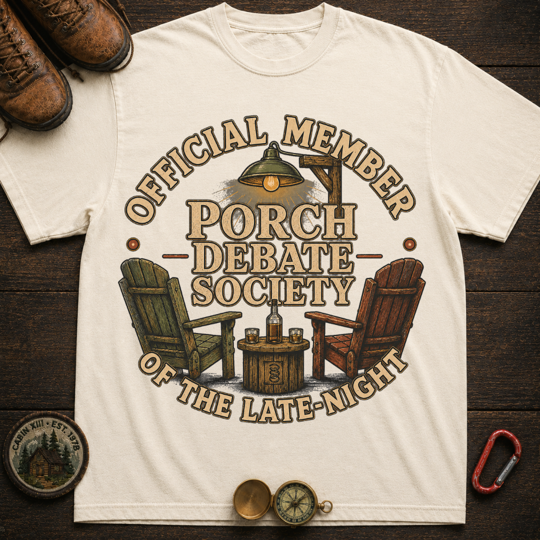 Porch Debate Society Camping T-Shirt