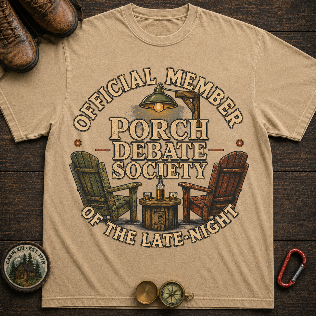 Porch Debate Society Camping T-Shirt