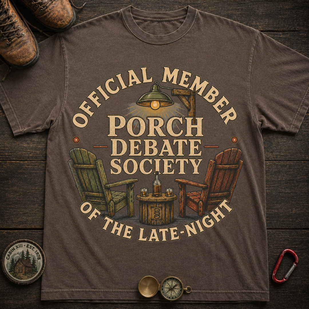 Porch Debate Society Camping T-Shirt