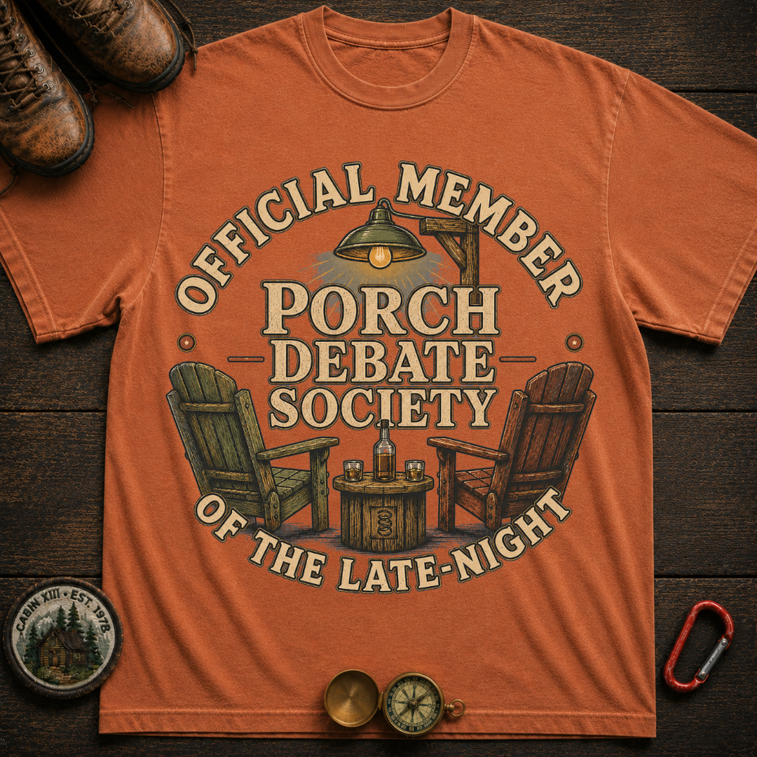 Porch Debate Society Camping T-Shirt