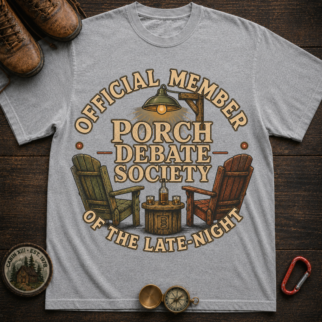 Porch Debate Society Camping T-Shirt