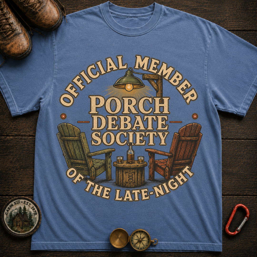 Porch Debate Society Camping T-Shirt