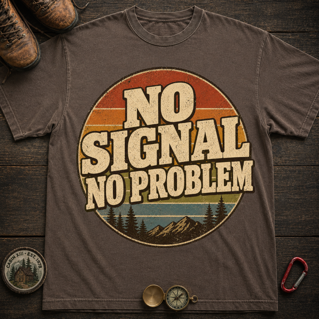 No Signal No Problem Camping T-Shirt