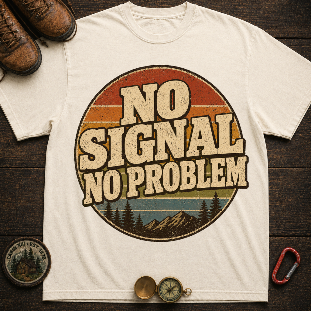 No Signal No Problem Camping T-Shirt