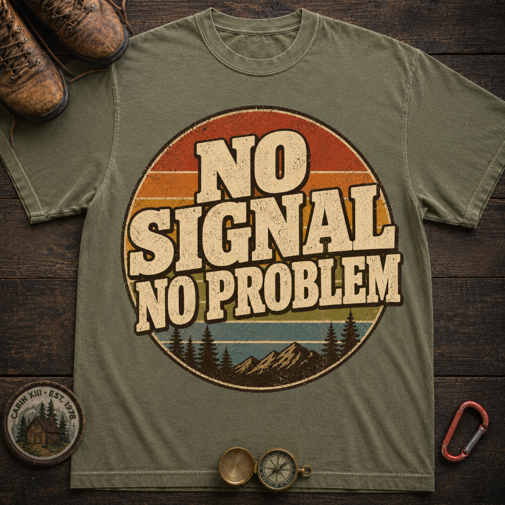 No Signal No Problem Camping T-Shirt