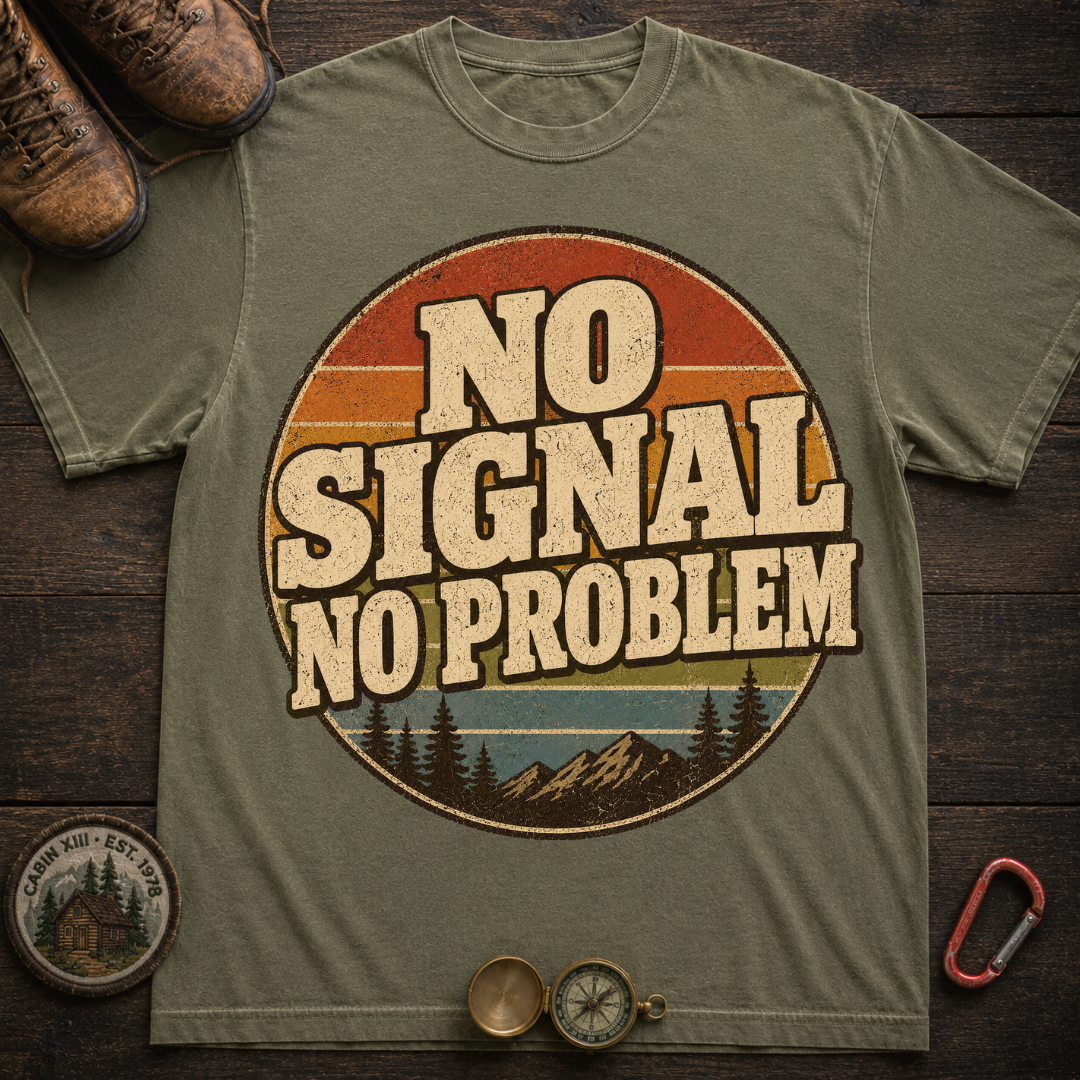 No Signal No Problem Camping T-Shirt