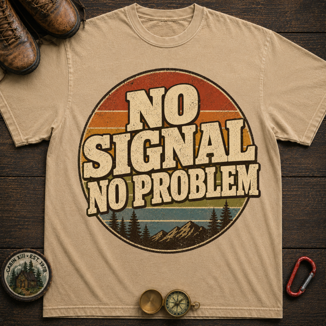 No Signal No Problem Camping T-Shirt