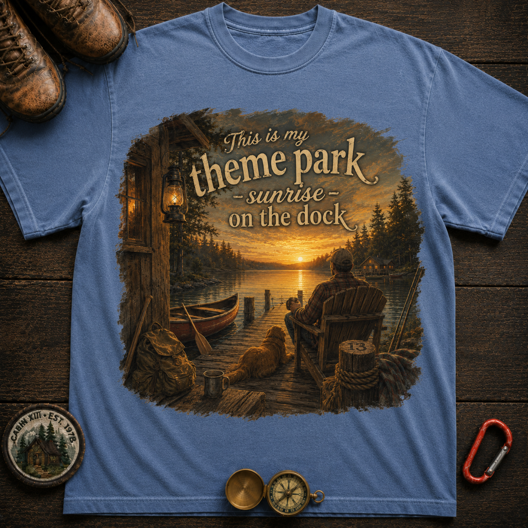 Sunrise On The Dock Shirt Camping T-Shirt