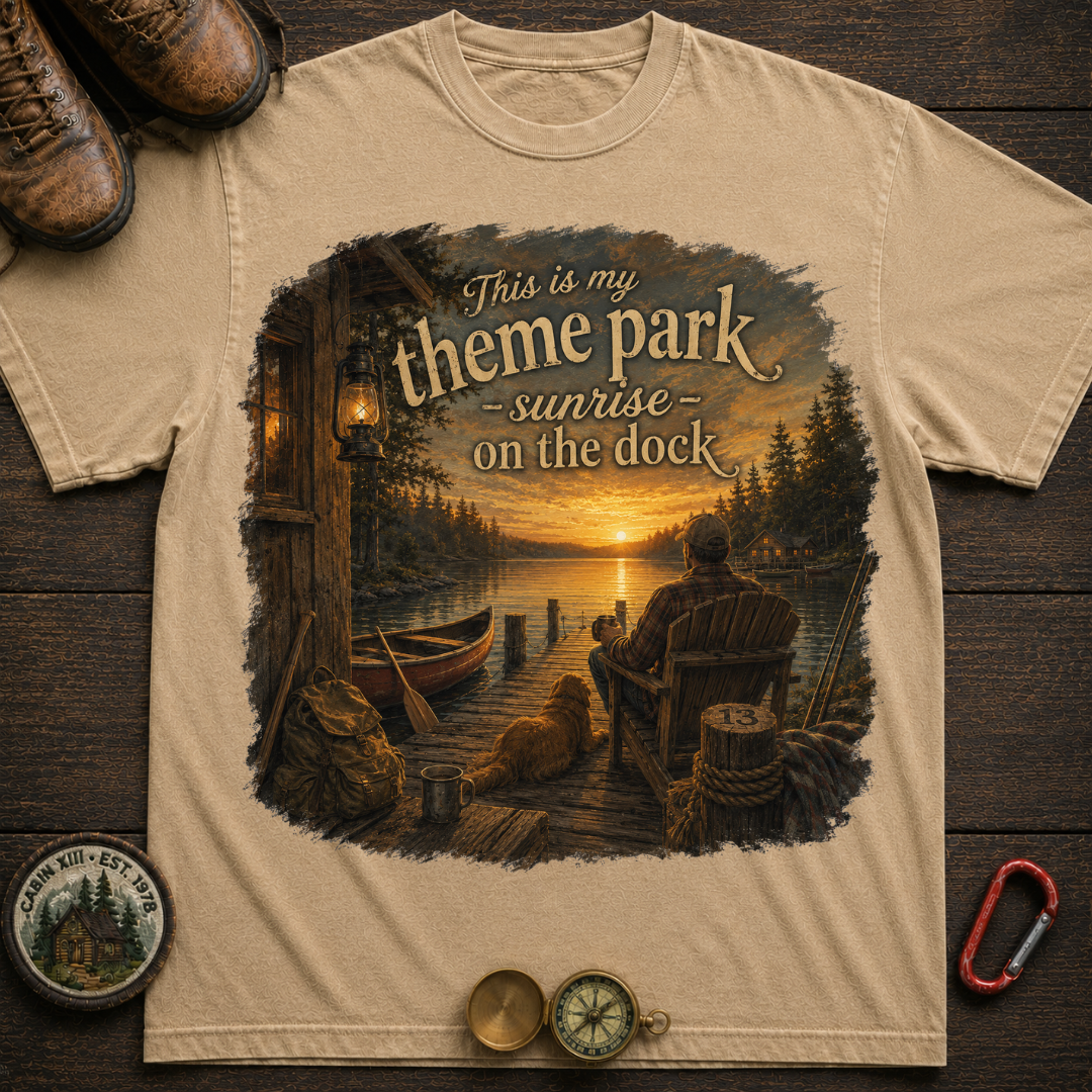 Sunrise On The Dock Shirt Camping T-Shirt