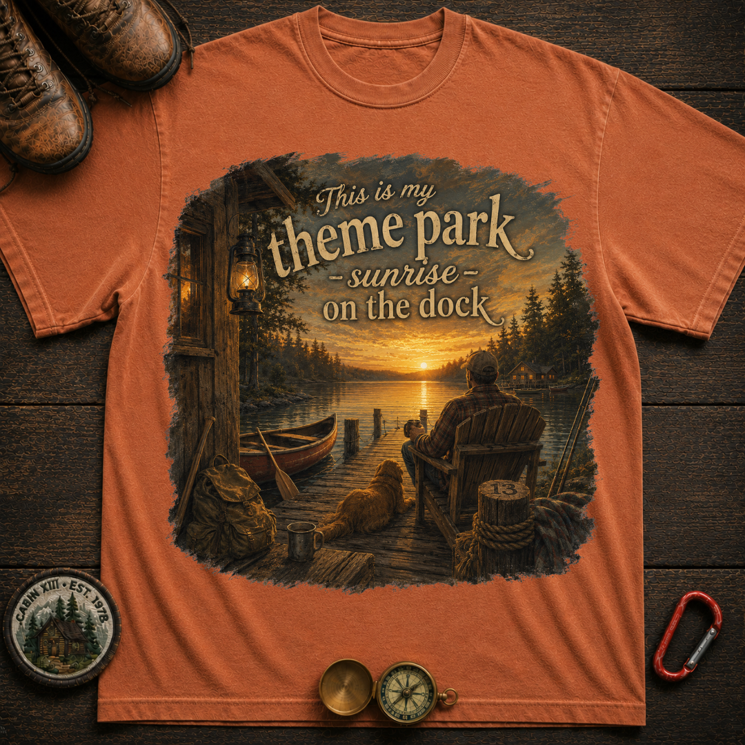 Sunrise On The Dock Shirt Camping T-Shirt