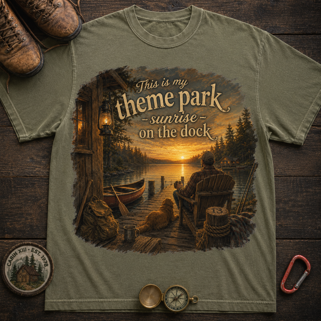 Sunrise On The Dock Shirt Camping T-Shirt