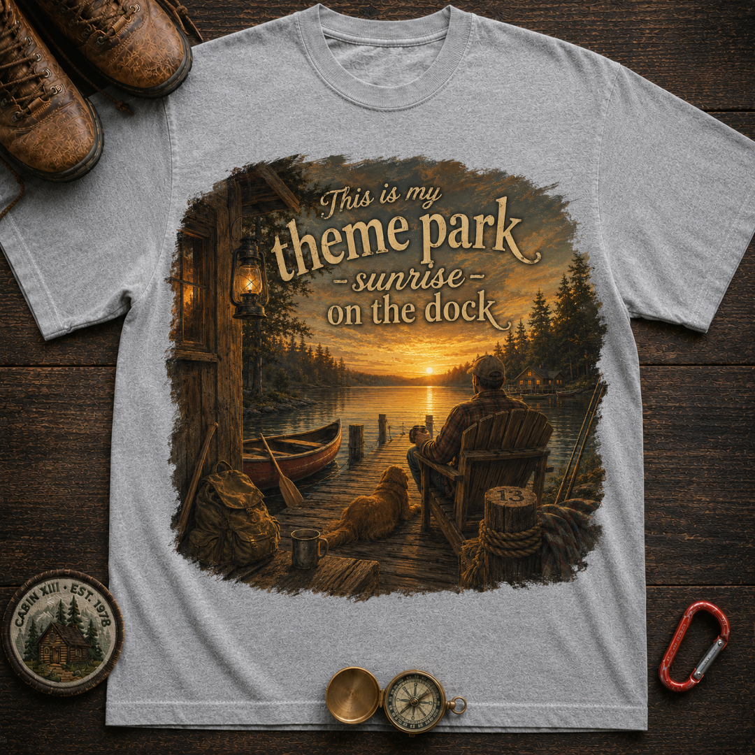 Sunrise On The Dock Shirt Camping T-Shirt
