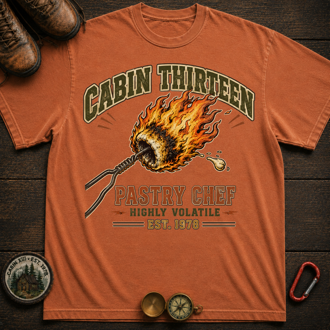 Camp Thirteen Pastry Chef Camping T-Shirt