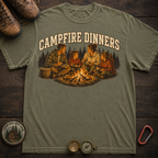 Campfire Dinners Camping Tee