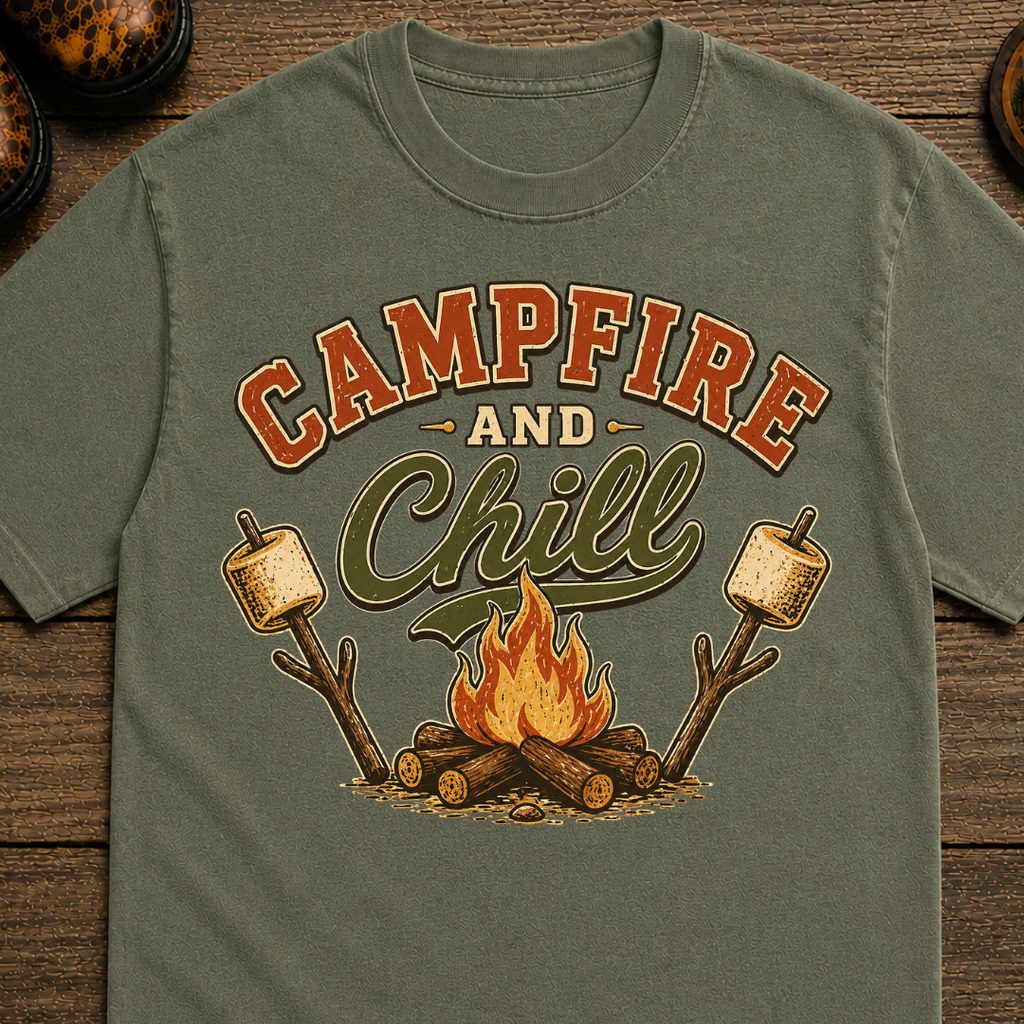 Campfire and Chill Camping T-Shirt