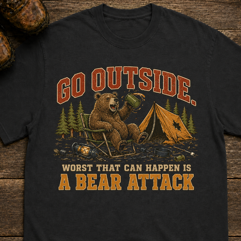 Bear Attack Camping T-Shirt