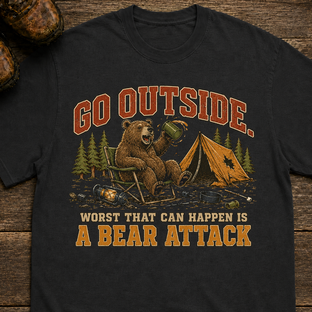 Bear Attack Camping T-Shirt