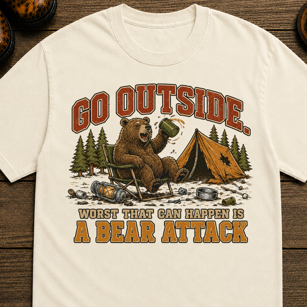 Bear Attack Camping T-Shirt