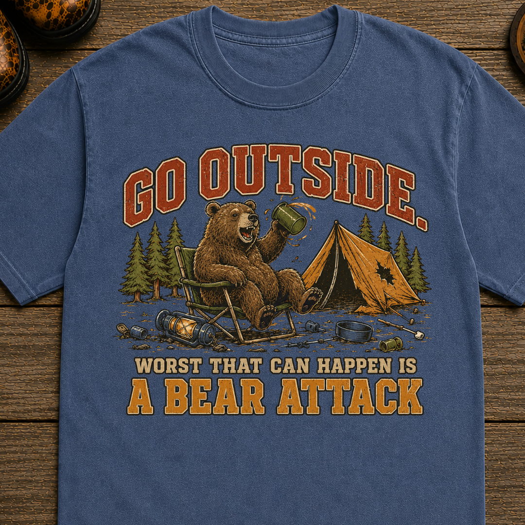 Bear Attack Camping T-Shirt