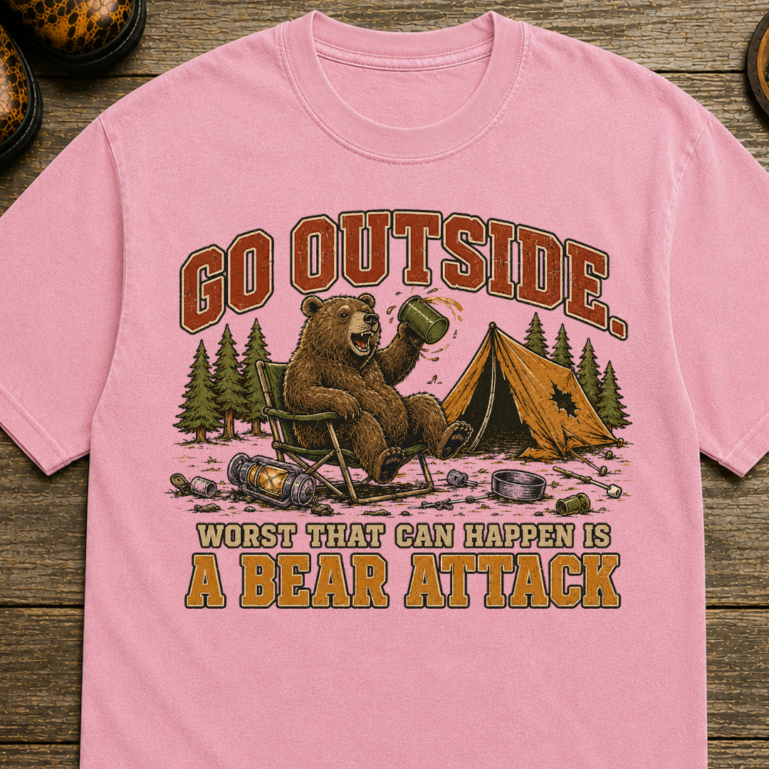 Bear Attack Camping T-Shirt