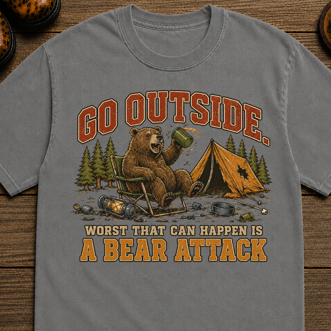 Bear Attack Camping T-Shirt
