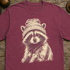 Raccoon with Beanie T-Shirt