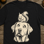 Labrador and Squirrel Sketch T-Shirt