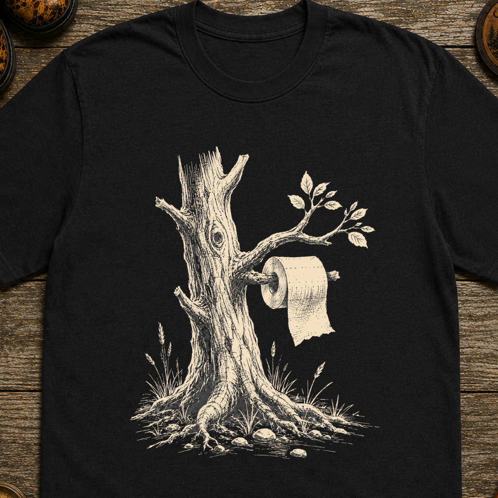 Toilet Paper Tree Sketch T-Shirt