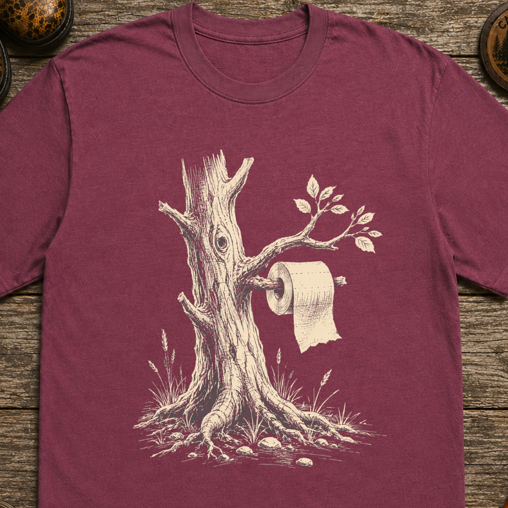Toilet Paper Tree Sketch T-Shirt