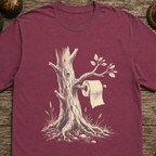 Toilet Paper Tree Sketch T-Shirt