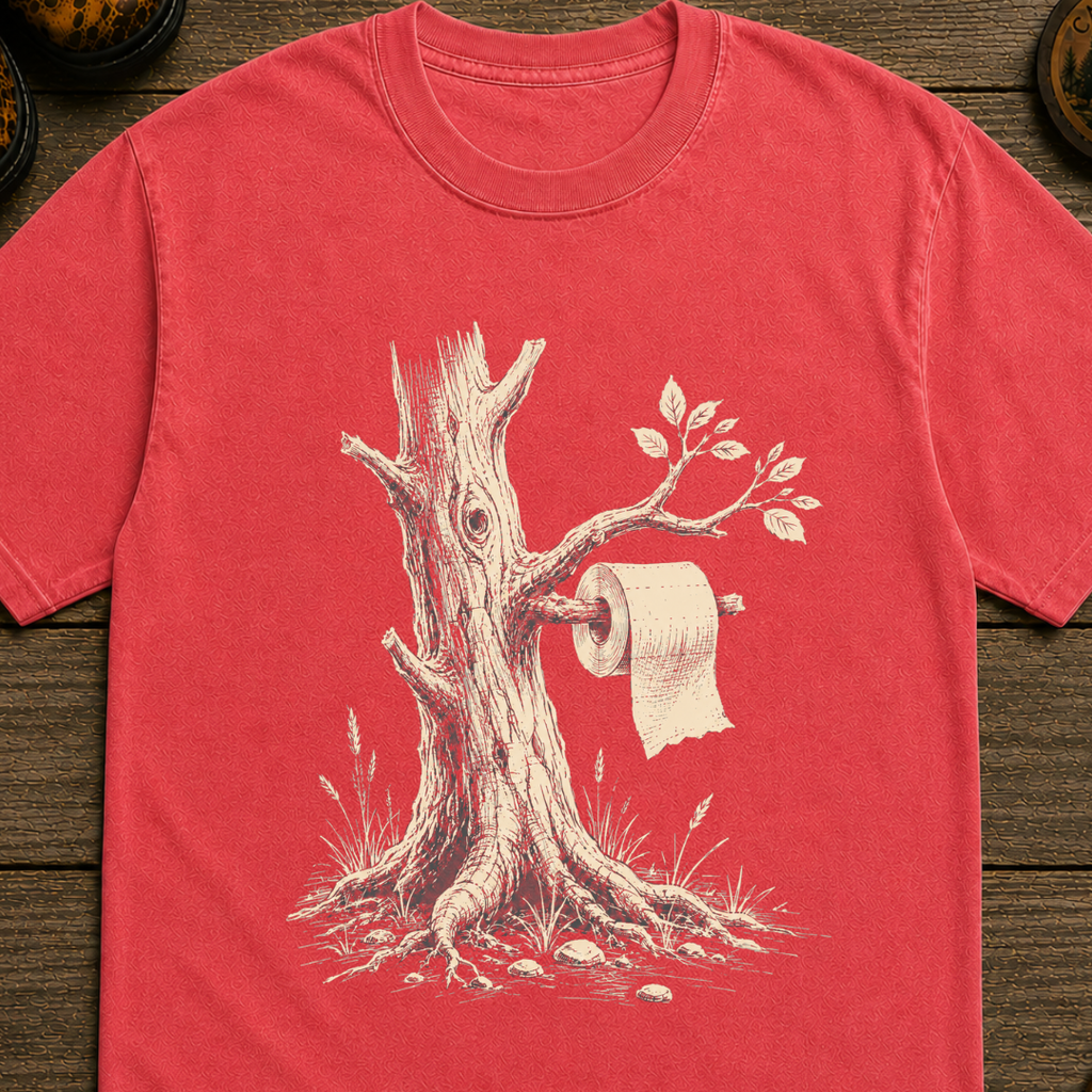 Toilet Paper Tree Sketch T-Shirt