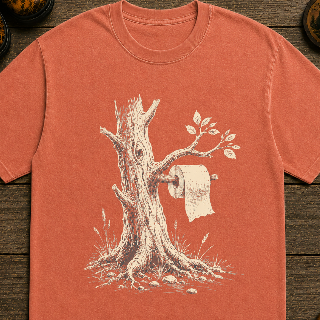 Toilet Paper Tree Sketch T-Shirt