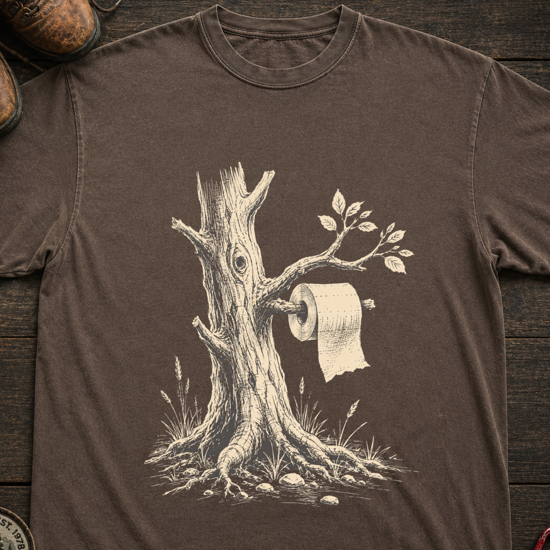 Toilet Paper Tree Sketch T-Shirt