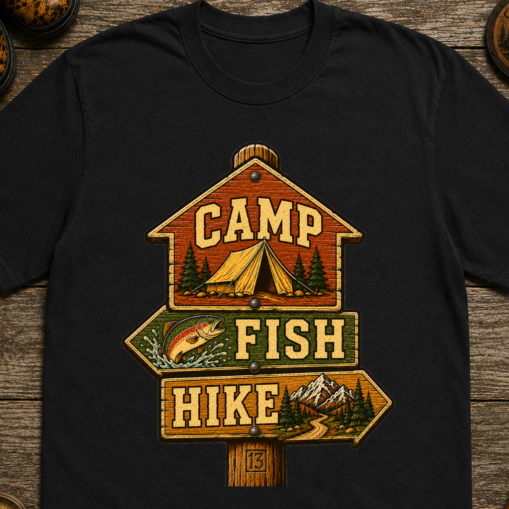 Camp Fish Hike T-Shirt