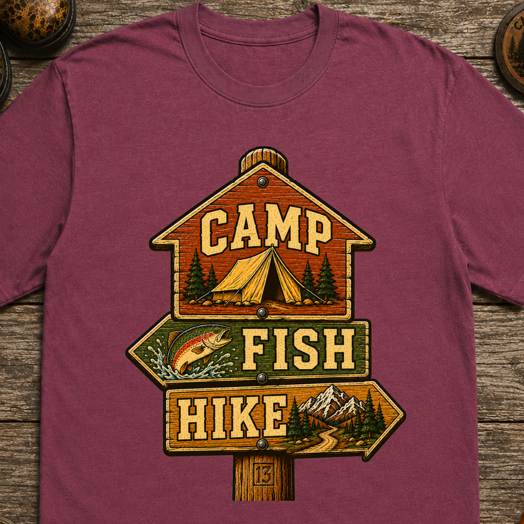 Camp Fish Hike T-Shirt