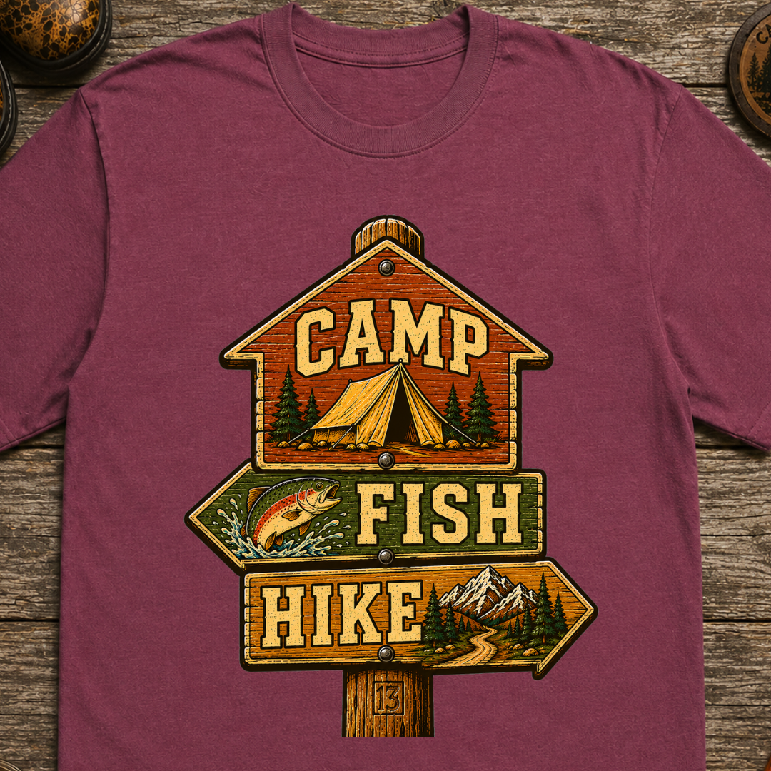 Camp Fish Hike T-Shirt