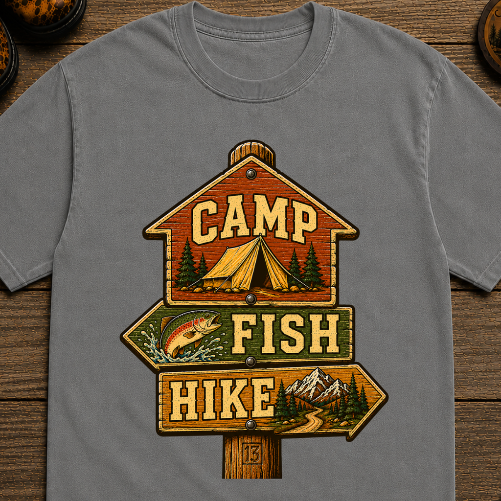 Camp Fish Hike T-Shirt